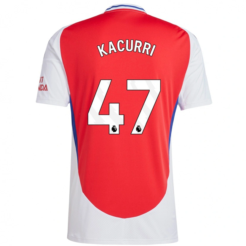 Danxen Hombre Camiseta Maldini Kacurri #47 Rojo Blanco 1ª Equipación 2024/25 La Camisa México