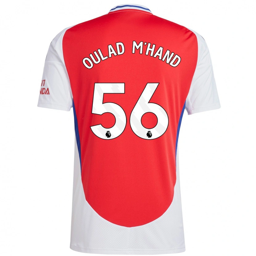 Danxen Hombre Camiseta Salah-Eddine Oulad M'hand #56 Rojo Blanco 1ª Equipación 2024/25 La Camisa México