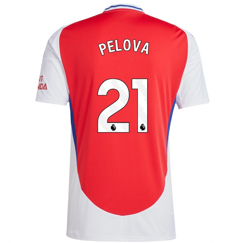Danxen Hombre Camiseta Victoria Pelova #21 Rojo Blanco 1ª Equipación 2024/25 La Camisa México