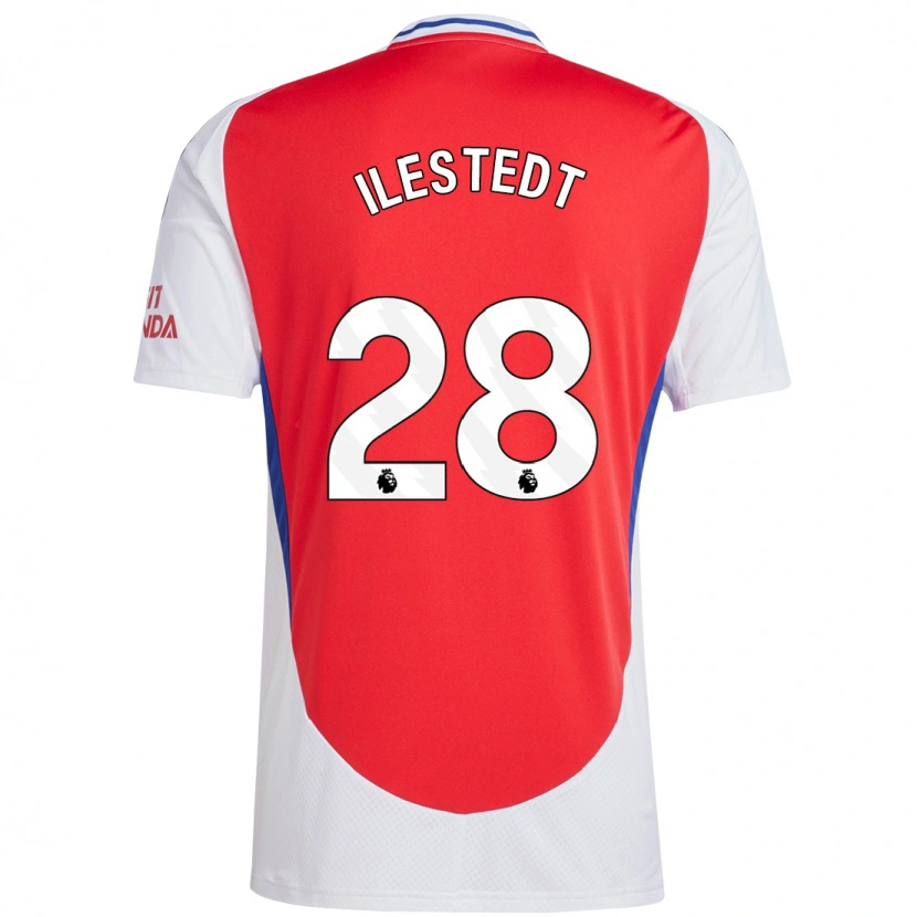 Danxen Hombre Camiseta Amanda Ilestedt #28 Rojo Blanco 1ª Equipación 2024/25 La Camisa México