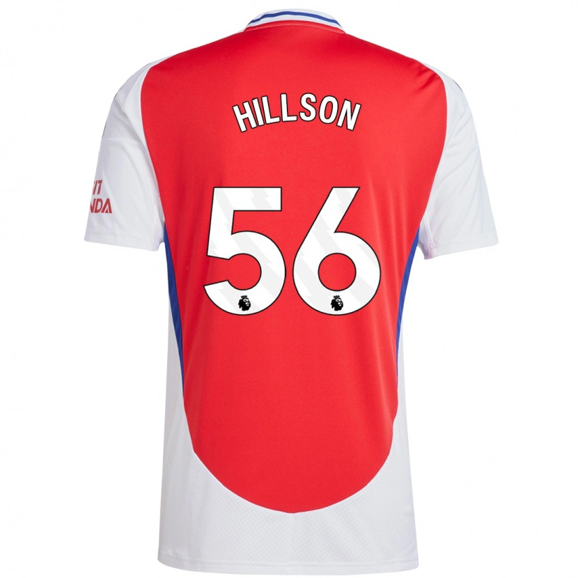 Danxen Hombre Camiseta James Hillson #56 Rojo Blanco 1ª Equipación 2024/25 La Camisa México