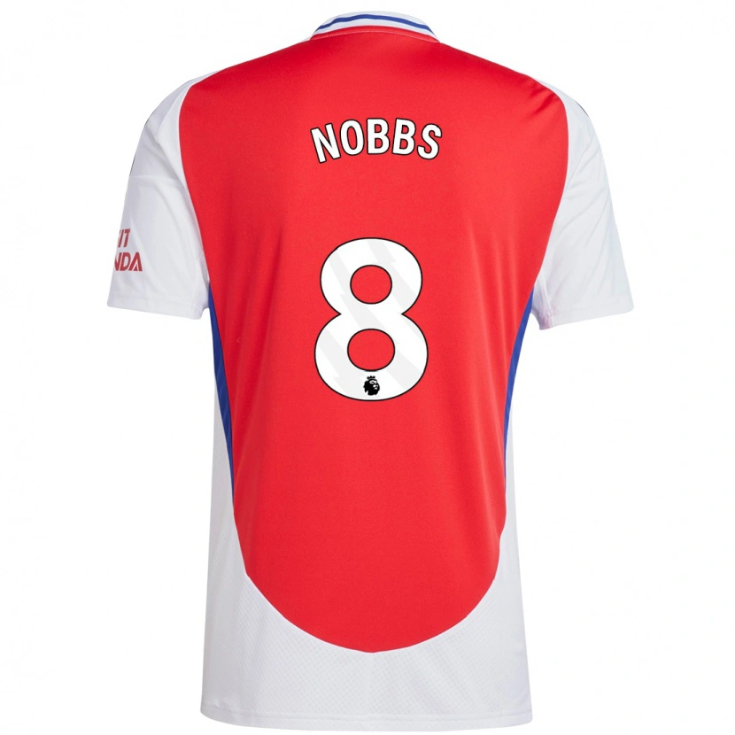 Danxen Hombre Camiseta Nobbs #8 Rojo Blanco 1ª Equipación 2024/25 La Camisa México