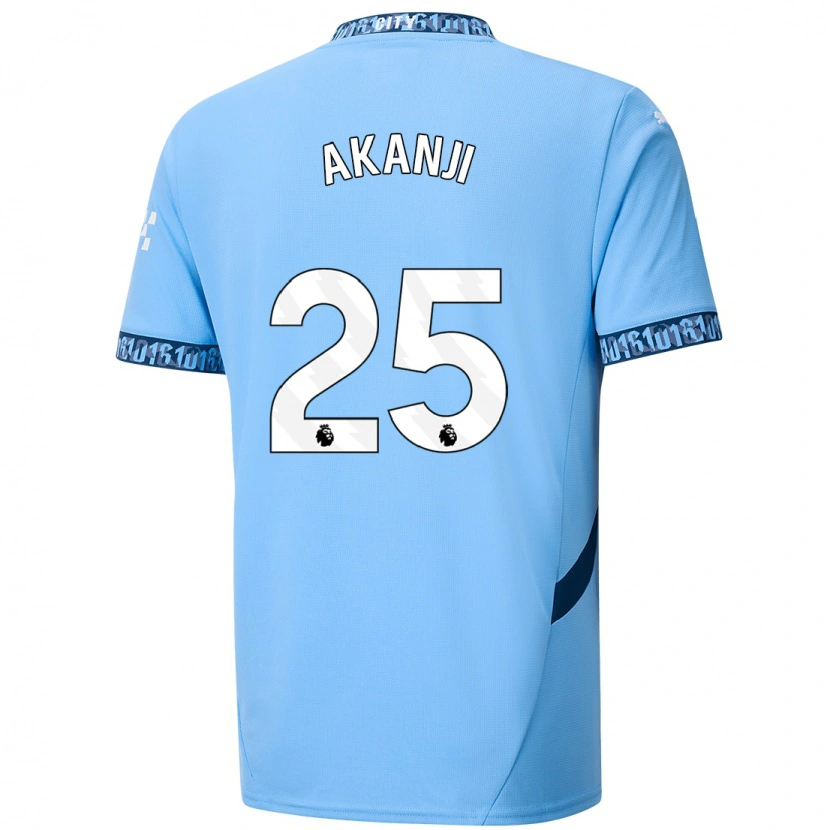Danxen Hombre Camiseta Manuel Akanji #25 Azul Marino 1ª Equipación 2024/25 La Camisa México