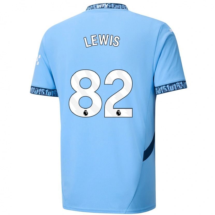 Danxen Hombre Camiseta Rico Lewis #82 Azul Marino 1ª Equipación 2024/25 La Camisa México