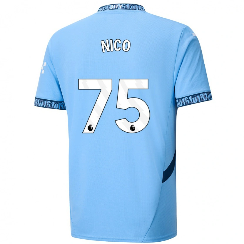 Danxen Hombre Camiseta Nico O'reilly #75 Azul Marino 1ª Equipación 2024/25 La Camisa México