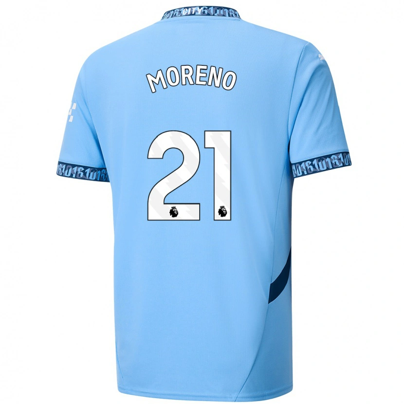 Danxen Hombre Camiseta Marlos Moreno #21 Azul Marino 1ª Equipación 2024/25 La Camisa México