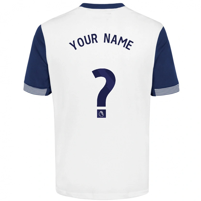 Danxen Hombre Camiseta Su Nombre #0 Blanco Azul 1ª Equipación 2024/25 La Camisa México