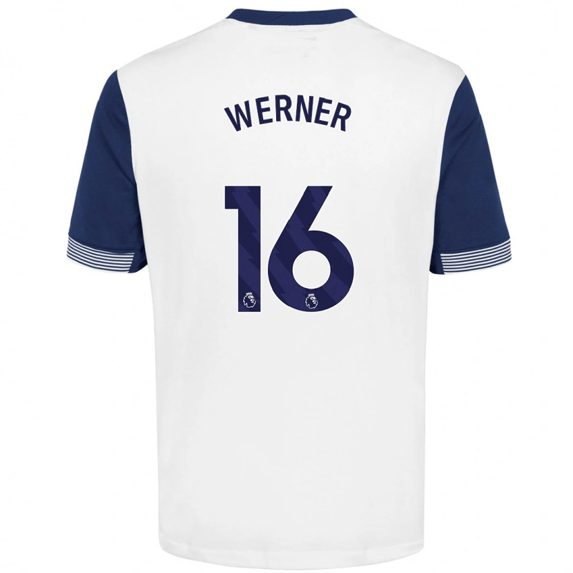 Danxen Hombre Camiseta Timo Werner #16 Blanco Azul 1ª Equipación 2024/25 La Camisa México