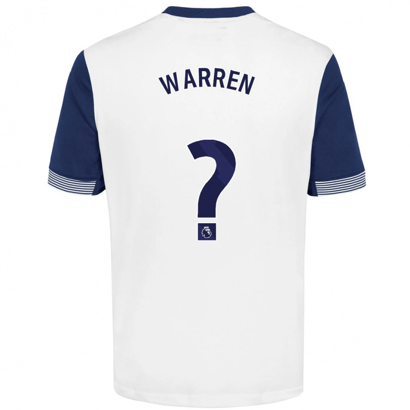 Danxen Hombre Camiseta Charlie Warren #0 Blanco Azul 1ª Equipación 2024/25 La Camisa México