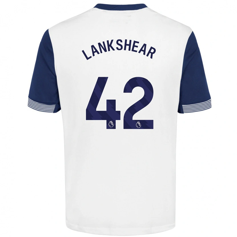 Danxen Hombre Camiseta Will Lankshear #42 Blanco Azul 1ª Equipación 2024/25 La Camisa México