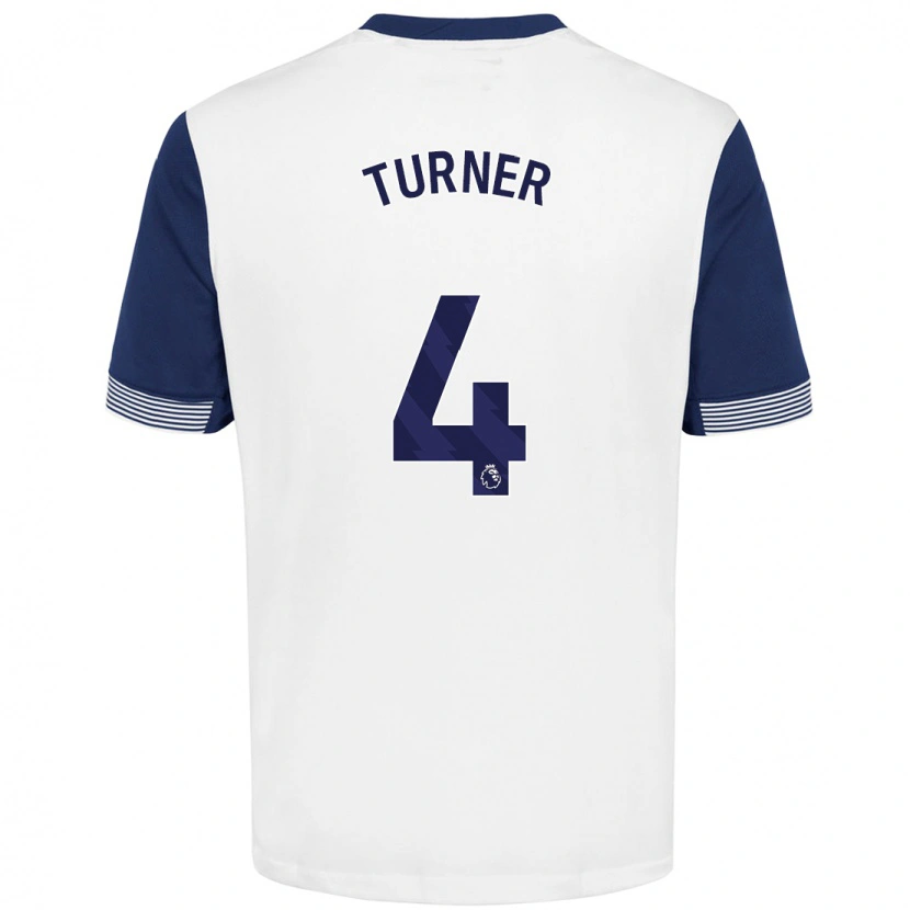 Danxen Hombre Camiseta Amy Turner #4 Blanco Azul 1ª Equipación 2024/25 La Camisa México