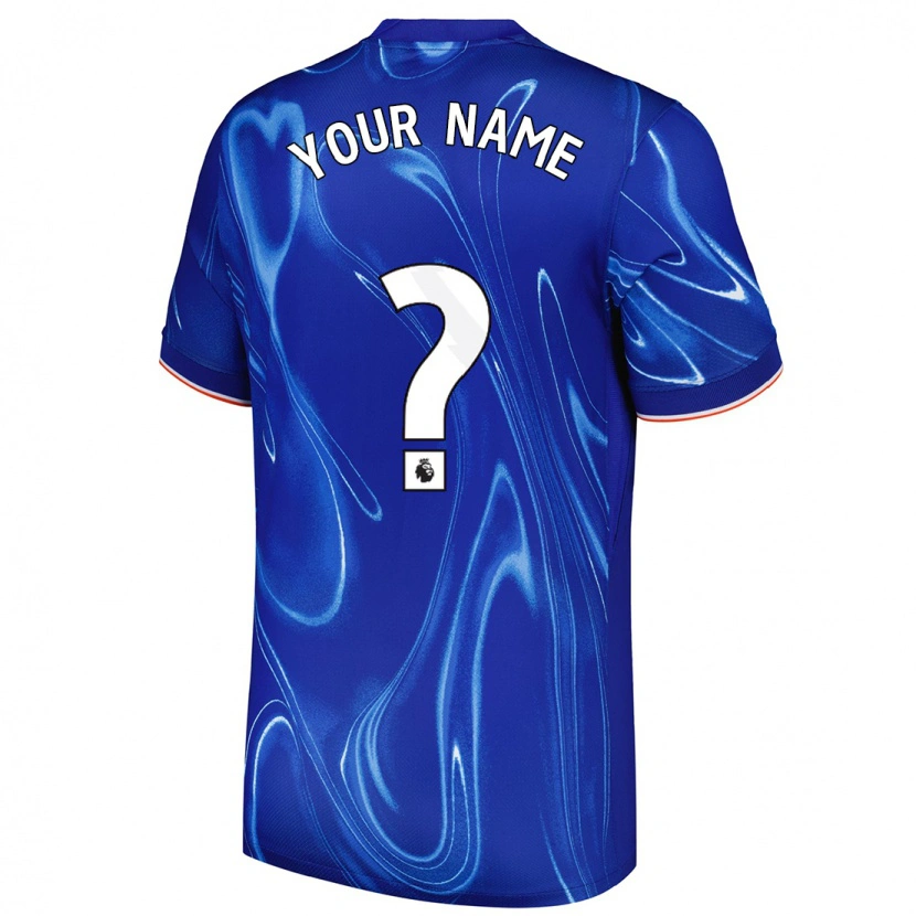 Danxen Hombre Camiseta Su Nombre #0 Azul Blanco 1ª Equipación 2024/25 La Camisa México