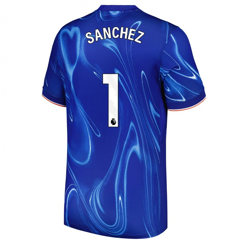 Danxen Hombre Camiseta Robert Sánchez #1 Azul Blanco 1ª Equipación 2024/25 La Camisa México