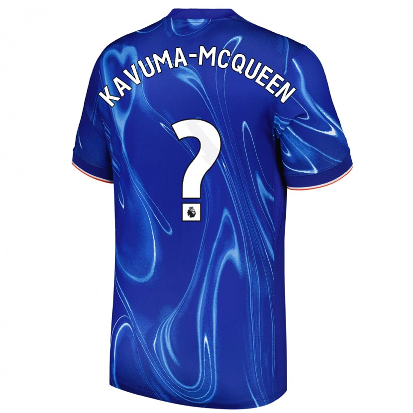 Danxen Hombre Camiseta Ryan Kavuma-Mcqueen #0 Azul Blanco 1ª Equipación 2024/25 La Camisa México