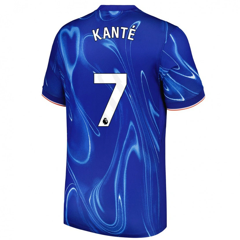 Danxen Hombre Camiseta N'golo Kante #7 Azul Blanco 1ª Equipación 2024/25 La Camisa México