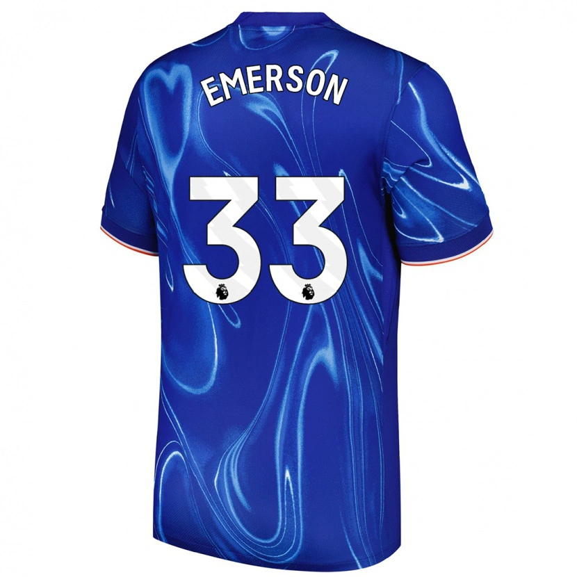 Danxen Hombre Camiseta Emerson #33 Azul Blanco 1ª Equipación 2024/25 La Camisa México