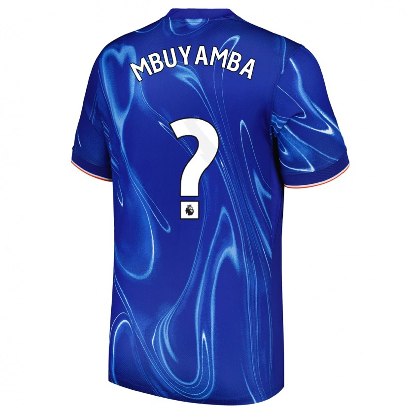 Danxen Hombre Camiseta Xavier Mbuyamba #0 Azul Blanco 1ª Equipación 2024/25 La Camisa México