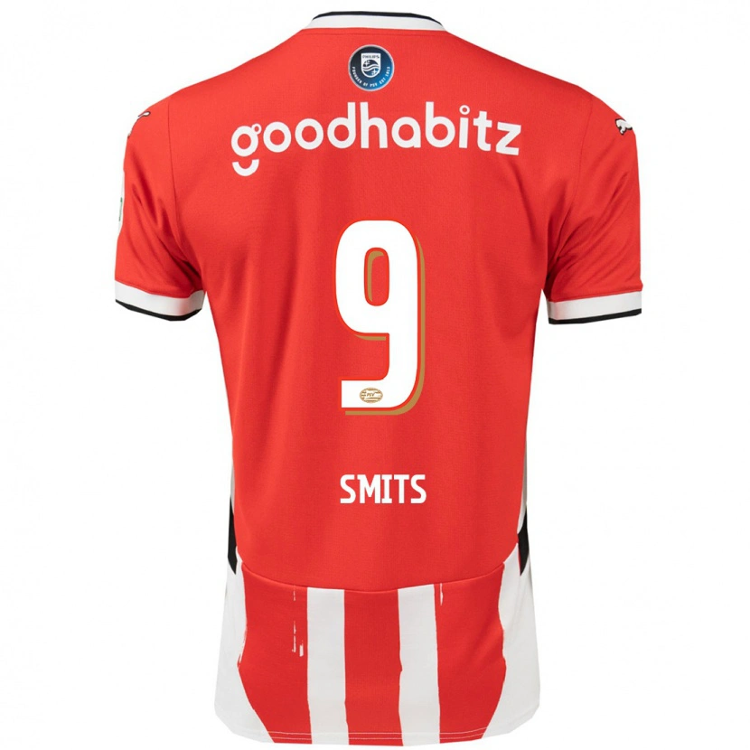 Danxen Hombre Camiseta Joëlle Smits #9 Rojo Blanco 1ª Equipación 2024/25 La Camisa México