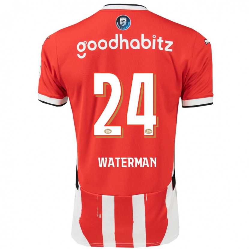 Danxen Hombre Camiseta Boy Waterman #24 Rojo Blanco 1ª Equipación 2024/25 La Camisa México