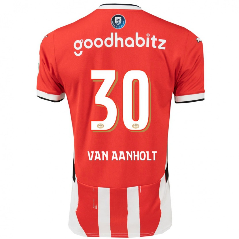 Danxen Hombre Camiseta Patrick Van Aanholt #30 Rojo Blanco 1ª Equipación 2024/25 La Camisa México
