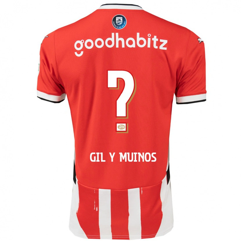 Danxen Hombre Camiseta Yaël Gil Y Muiños #0 Rojo Blanco 1ª Equipación 2024/25 La Camisa México