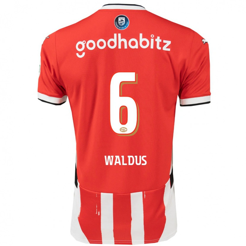 Danxen Hombre Camiseta Maruschka Waldus #6 Rojo Blanco 1ª Equipación 2024/25 La Camisa México