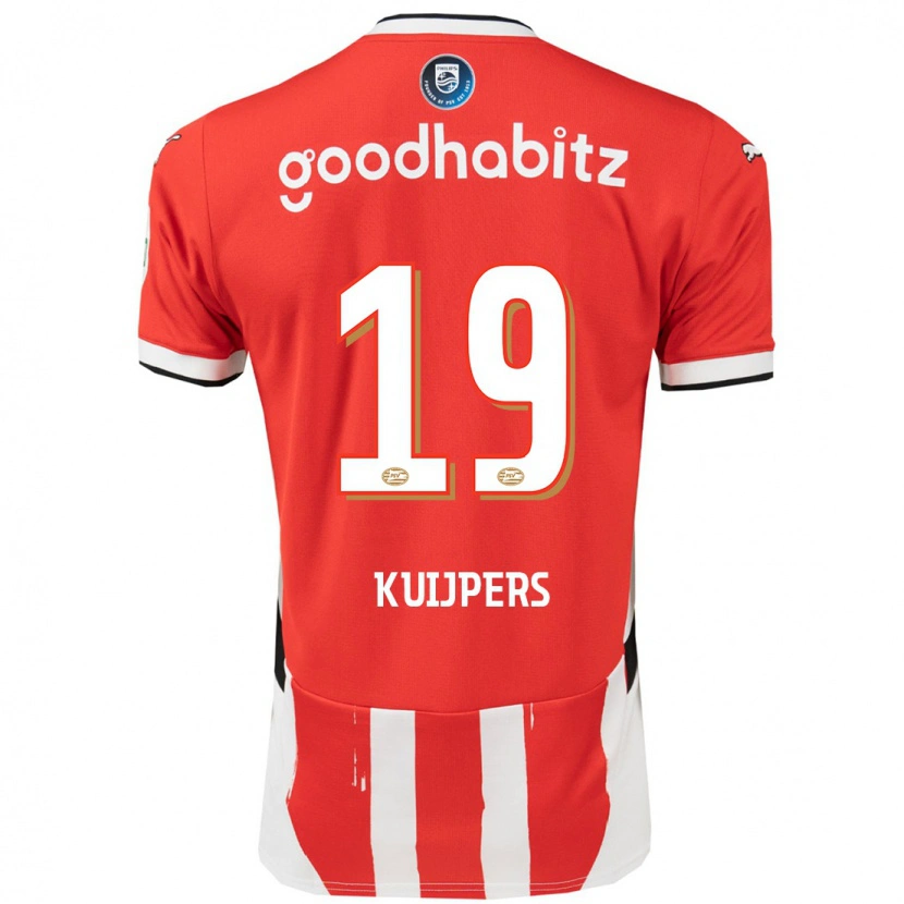 Danxen Hombre Camiseta Jeslynn Kuijpers #19 Rojo Blanco 1ª Equipación 2024/25 La Camisa México