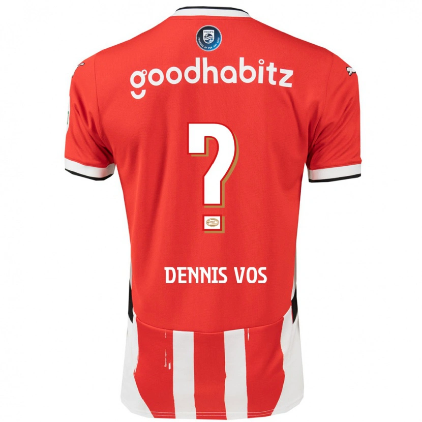 Danxen Hombre Camiseta Dennis Vos #0 Rojo Blanco 1ª Equipación 2024/25 La Camisa México