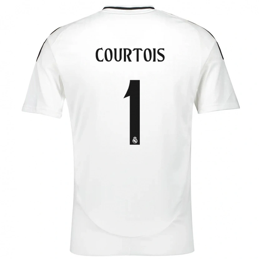Danxen Hombre Camiseta Thibaut Courtois #1 Blanco 1ª Equipación 2024/25 La Camisa México
