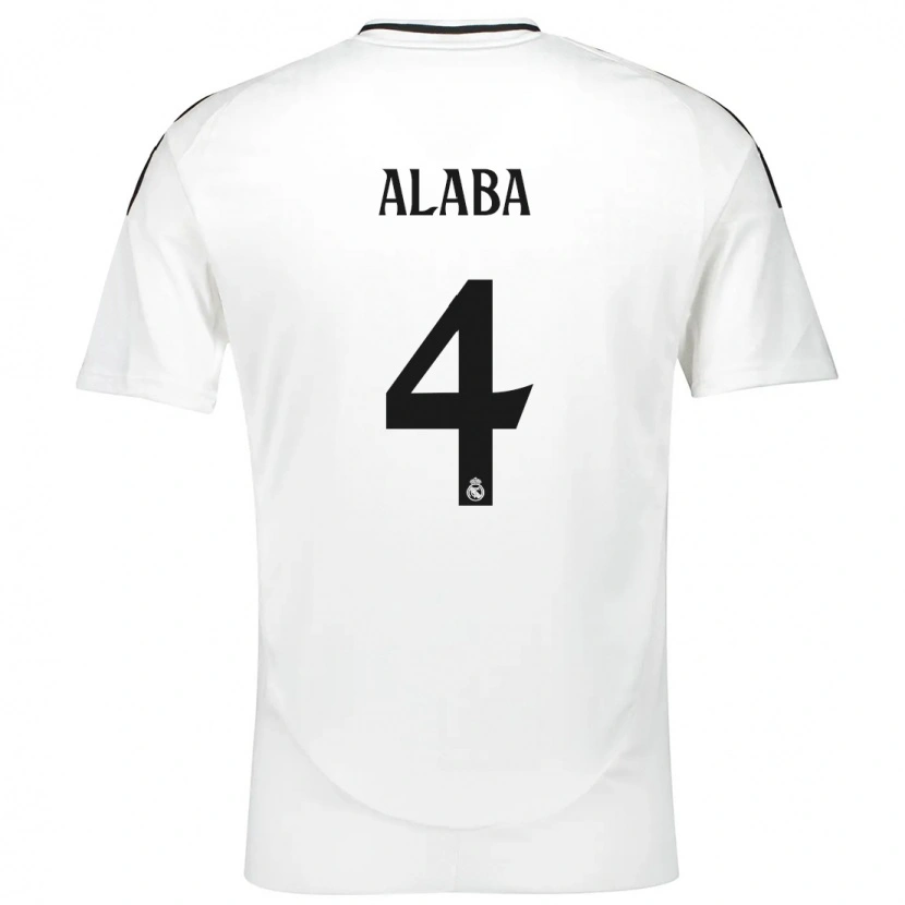Danxen Hombre Camiseta David Alaba #4 Blanco 1ª Equipación 2024/25 La Camisa México