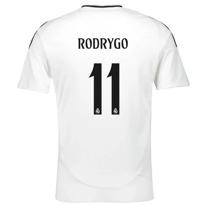 Danxen Hombre Camiseta Rodrygo #11 Blanco 1ª Equipación 2024/25 La Camisa México