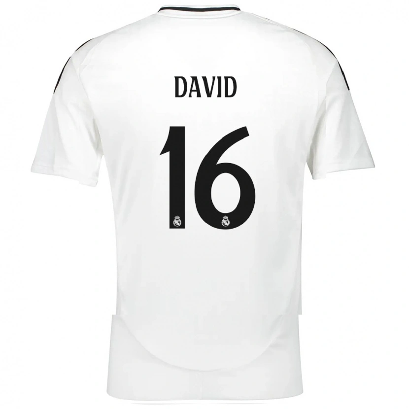 Danxen Hombre Camiseta Antonio David #16 Blanco 1ª Equipación 2024/25 La Camisa México