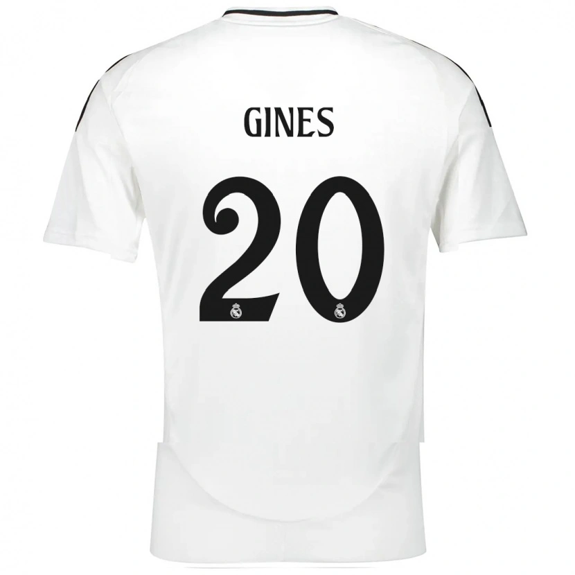 Danxen Hombre Camiseta Álvaro Ginés #20 Blanco 1ª Equipación 2024/25 La Camisa México