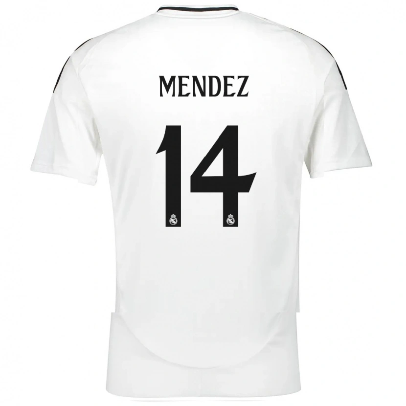 Danxen Hombre Camiseta María Méndez #14 Blanco 1ª Equipación 2024/25 La Camisa México