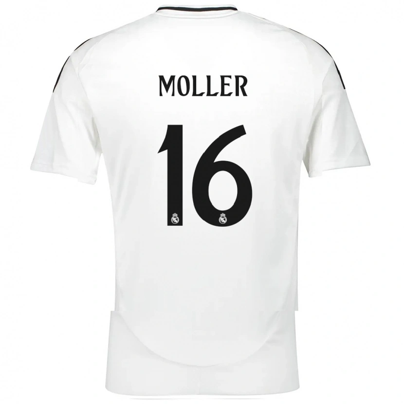 Danxen Hombre Camiseta Caroline Møller #16 Blanco 1ª Equipación 2024/25 La Camisa México