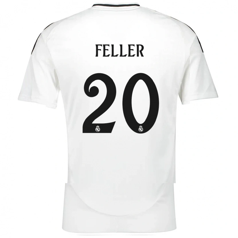 Danxen Hombre Camiseta Naomie Feller #20 Blanco 1ª Equipación 2024/25 La Camisa México