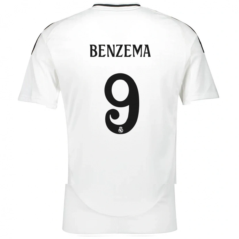 Danxen Hombre Camiseta Karim Benzema #9 Blanco 1ª Equipación 2024/25 La Camisa México