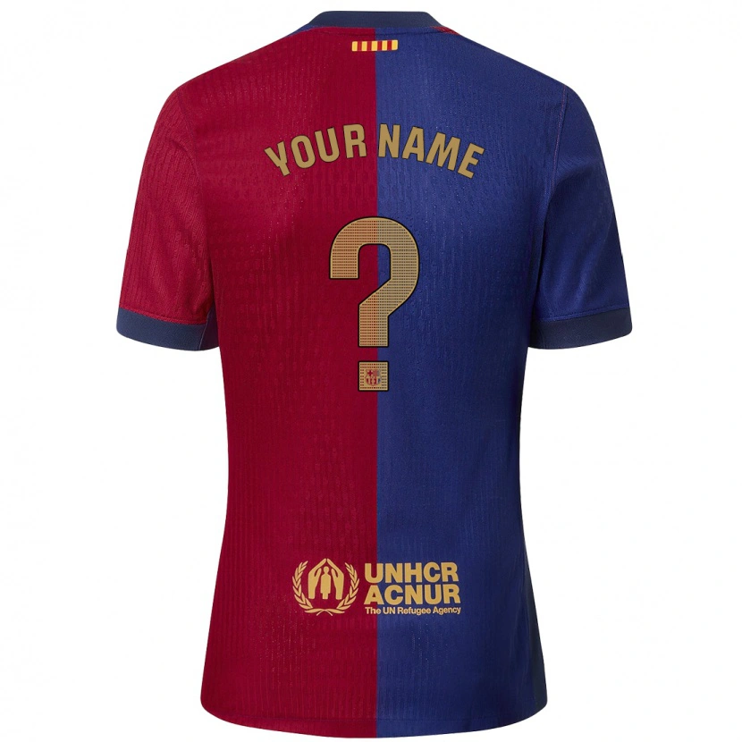 Danxen Hombre Camiseta Su Nombre #0 Azul Rojo 1ª Equipación 2024/25 La Camisa México