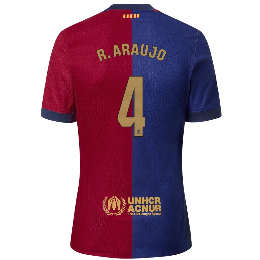 Danxen Hombre Camiseta Ronald Araujo #4 Azul Rojo 1ª Equipación 2024/25 La Camisa México