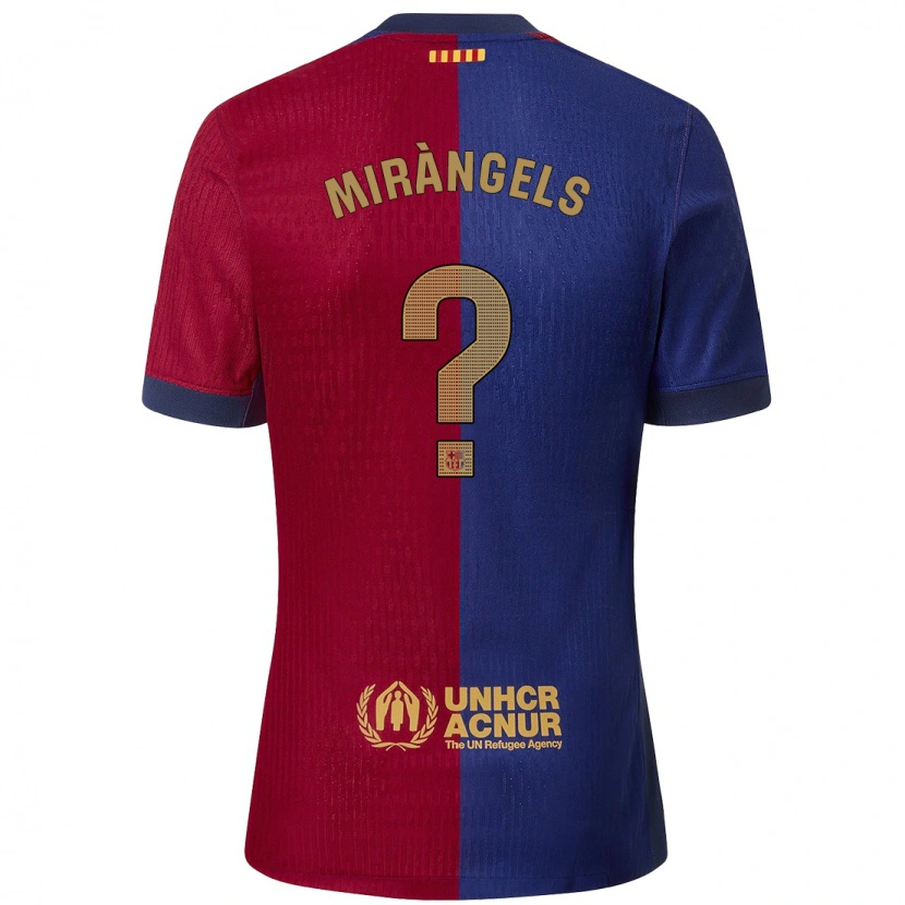 Danxen Hombre Camiseta Xavi Miràngels #0 Azul Rojo 1ª Equipación 2024/25 La Camisa México