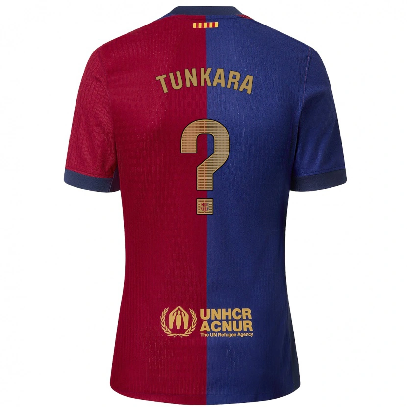 Danxen Hombre Camiseta Ebrima Tunkara #0 Azul Rojo 1ª Equipación 2024/25 La Camisa México