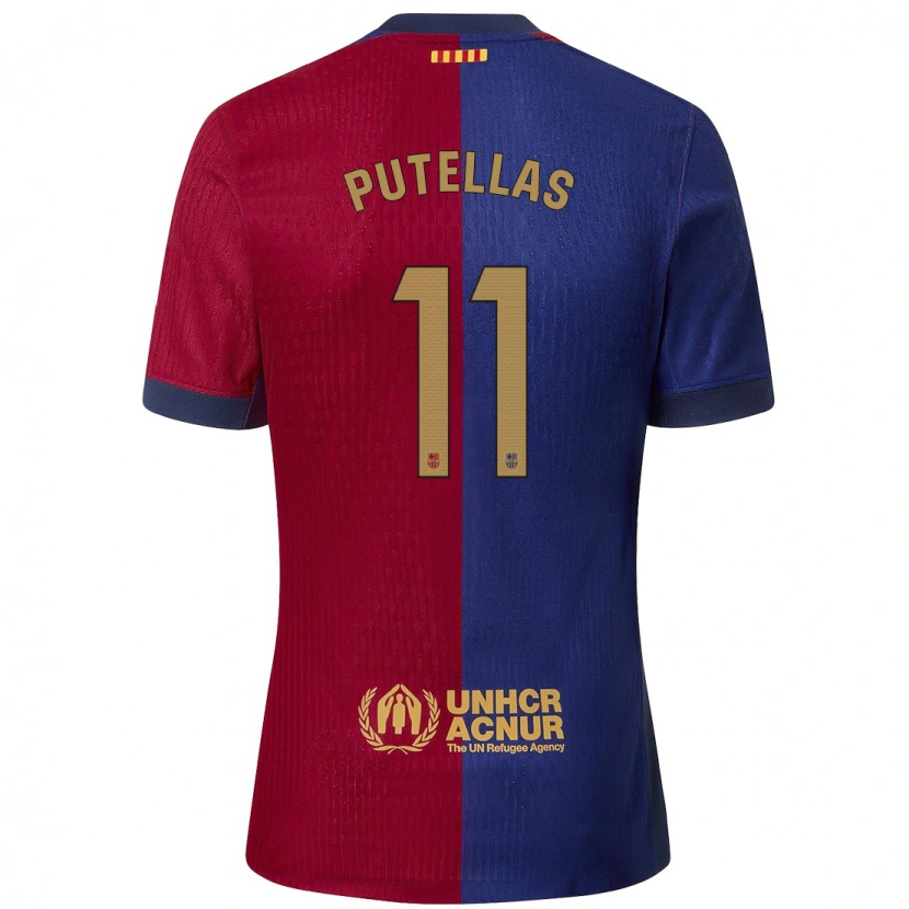 Danxen Hombre Camiseta Alexia Putellas #11 Azul Rojo 1ª Equipación 2024/25 La Camisa México