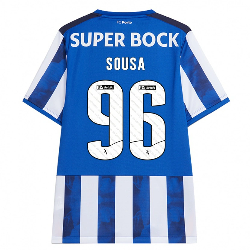 Danxen Hombre Camiseta Filipe Sousa #96 Azul Blanco 1ª Equipación 2024/25 La Camisa México