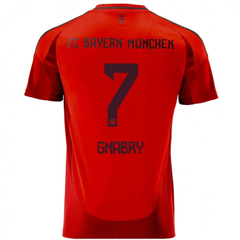 Danxen Hombre Camiseta Serge Gnabry #7 Rojo 1ª Equipación 2024/25 La Camisa México