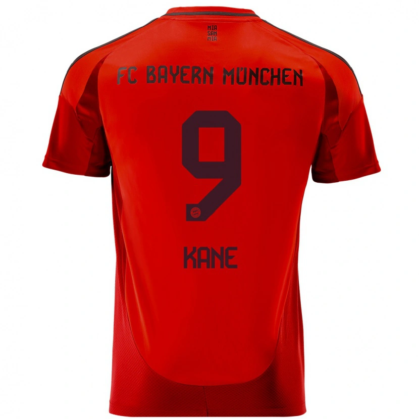 Danxen Hombre Camiseta Harry Kane #9 Rojo 1ª Equipación 2024/25 La Camisa México