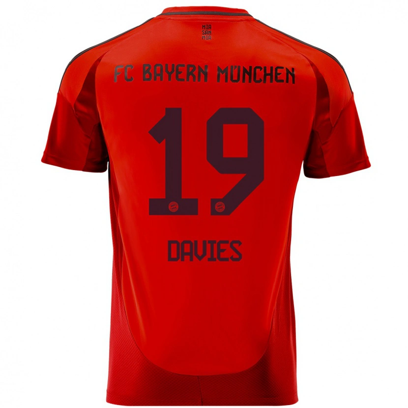 Danxen Hombre Camiseta Alphonso Davies #19 Rojo 1ª Equipación 2024/25 La Camisa México