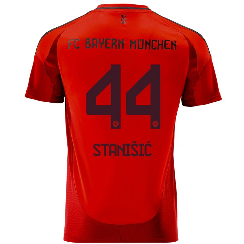 Danxen Hombre Camiseta Josip Stanisic #44 Rojo 1ª Equipación 2024/25 La Camisa México