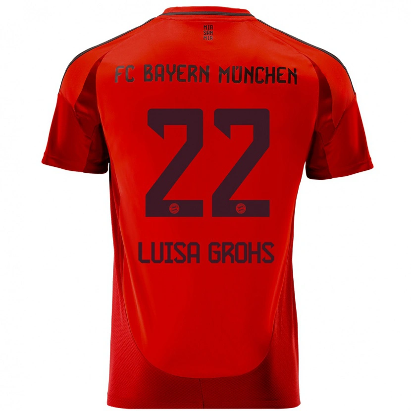 Danxen Hombre Camiseta Maria Luisa Grohs #22 Rojo 1ª Equipación 2024/25 La Camisa México