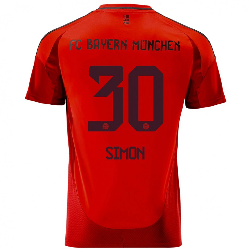 Danxen Hombre Camiseta Carolin Simon #30 Rojo 1ª Equipación 2024/25 La Camisa México