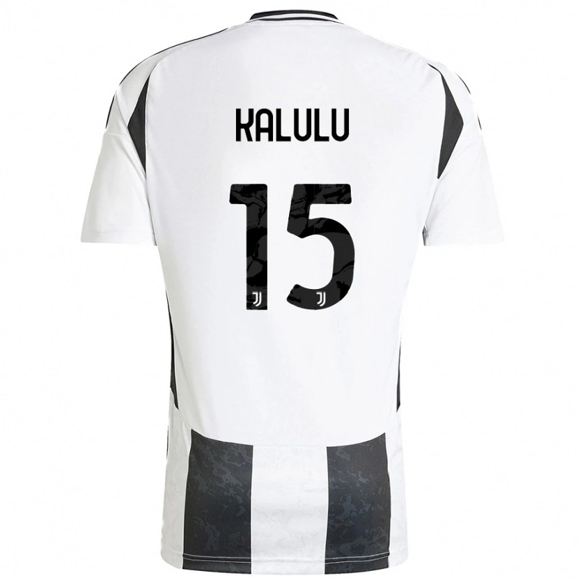 Danxen Hombre Camiseta Pierre Kalulu #15 Blanco Negro 1ª Equipación 2024/25 La Camisa México